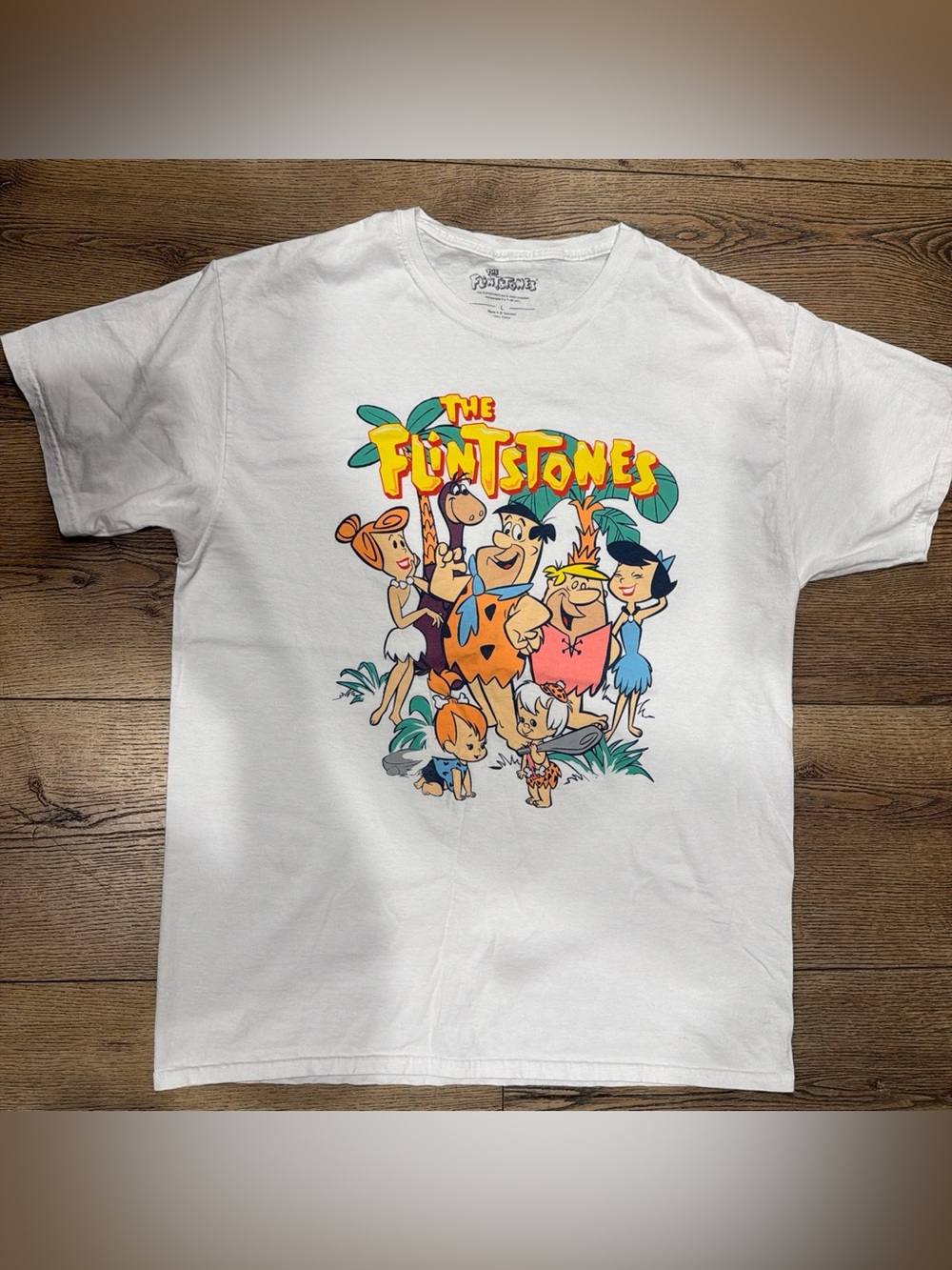 The Flintstones Graphic Short Sleeve T-Shirt - White